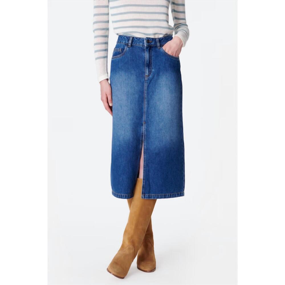NEW VANESSABRUNO batista jean skirt in royal